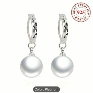 earrings Sterling Silver 925 Hypoallergenic Freshwater Pearls Dangle Earrings